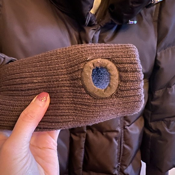 Chocolate Brown Down Filled High Neck Parka with Rear Bow - Picture 10 of 12